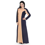 Momin Libas Khatera Color Block Long Abaya & Burkha-X-Large