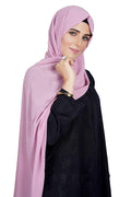 URSHIA MALAYSIAN GEORGETTE HIJAB/DIAMOND GEORGETTE HIJAB FOR WOMEN (LIGHT TEA PINK)
