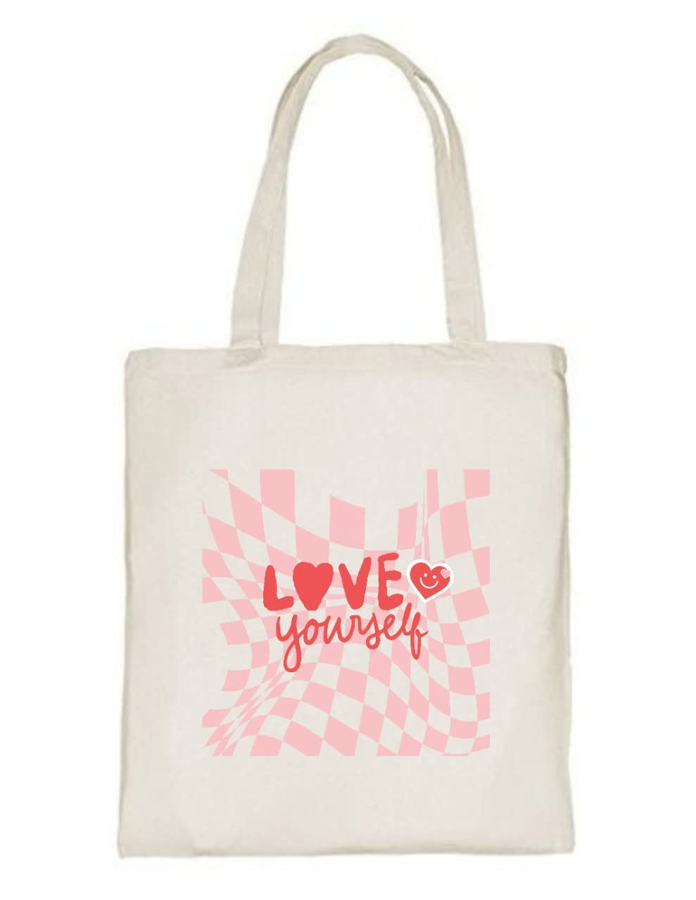 Delhi Printing Co. Love your self tote bag|Strong Cotton Bag for Shopping | Canvas Tote Bag for Women & Girls | Stylish Cotton Handbags (DCTBH-154)