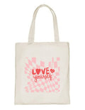 Delhi Printing Co. Love your self tote bag|Strong Cotton Bag for Shopping | Canvas Tote Bag for Women & Girls | Stylish Cotton Handbags (DCTBH-154)