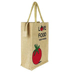 Unisex-adult Zyra Fashion Jute Bag Tiffin Bag Multi Purpose Casual Tote Bag Handbag Medium Size (L-11''*W10''*H5'' Inches, Beige