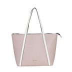 The Gusto Aza - Premium Vegan Leather Tote Bag For Women With Grained Texture|Medium Size Stylish Hand Bag/Shoulder Bag, Fits Upto 14 Laptop, Pink