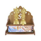 CrazyInk Beautiful Hand Made Pooja Mandir/Wooden Wall Mounted Hanging Temple for Home/Office/Factory/Festivals/Gifting Purpose (D8)