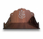 Bindian Wooden Home Temple/Mandir for Wall | Ganesha Motif | Pre-Laminated 4.2mm MDF | Pooja Mandap for Wall Mount & Table Top | Ideal for Small Spaces