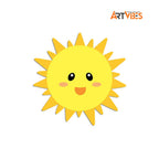 Artvibes Fridge Magnet Sun Decorative Item for Refrigerator|Almirah|Washing Machine(RM_7042)