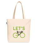 Econest Premium Canvas Tote Bags for Women with zip closer | unique tote bag for Girls, 100% Organic Cotton Tote bag | beach | gift | office, school & Daily Usable strong handbag (Lets Go)