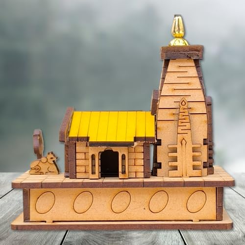 A&S Ventures Small Shree Kedarnath Model Miniature Replica-Kedarnath Temple/Mandir Structure with Double Sided Tape for Home Decoration