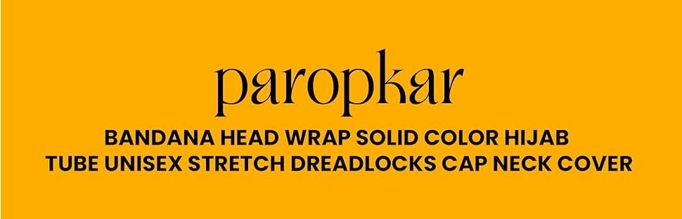 PAROPKAR Women Hijab Undercap Hijab Scarf For Muslim Women Under Scarf Hijab Cap Solid Colour Hijab Tube Unisex Stretch Dreadlocks Tube Neck Gaiter & Neck Warmern Bandana (Black Peach White)