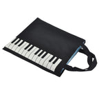 ELBME Pure Cotton Piano Keys Musical Handbag Tote Bag Shopping Bag Gift Black