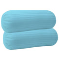 TRANCE Home Linen 100% Cotton 16x32 inch 200TC Striped Bolster Cover | Round Bed Side Long Bolster Pillow Cover to fit 24 Length 9 Dia | Pack of 2 Bolster Cover only (16x32 inch,Sea Blue)