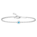 Clara 925 Silver Evil Eye Chain Adjustable Bracelet Gift for Women & Girls