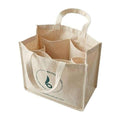 Cotton Canvas Heavy Duty Grocery Bag, Reusable Market Tote with Multiple Compartments, Strong Handles & Thick Bottom