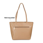 Mochi Women's Beige Stylish Faux Leather Tote Bag (66-365)