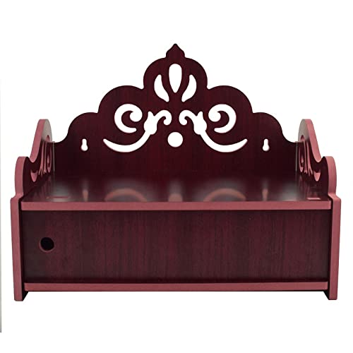 CrazyInk Wooden Readymade Wall Hanging Puja Temple for Home God Stand for Pooja Room Mandir Wood Devghar Stand for Office and Shop Crazyink-447