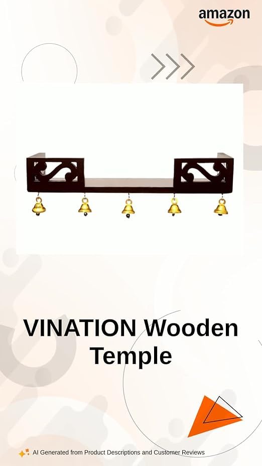 Marusthalee Floating Wooden Pooja Mandir for Home | Wall Mounted Temple with Storage Shelf | Modern Wooden Mandir for Home, Office & Spiritual Décor | Brown Finish | Made in India