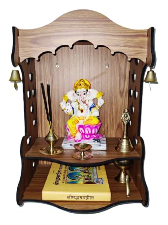 mandiram SSI Fully Handmade Beautiful Small Wooden Home and Office Temple/Pooja Mandirs