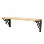 Spillbox Wooden Pooja Home Temple|White Metal Shelf |Wall Mountable|Easy Screw Assembly|Home Temple for Puja Room |Pooja Stand | Mandir-Triple Floral (Large Black)