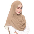 URSHIA MALAYSIAN GEORGETTE HIJAB/DIAMOND GEORGETTE HIJAB FOR WOMEN (NUDE)