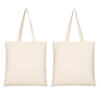 Bhoomi Impex Cotton Bags, Natural Cotton, Large Shopping Bags with Long Handles, Set of 2, Off-White Tote Bag for Women/Girls | Multipurpose Bags for School/Gym/Shopping