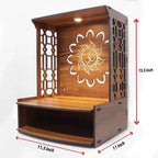 MANDIRAM SSI Fully Handmade beautyfull Small Wooden Home and Office Temple/Pooja Mandir Pooja ghar