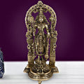 ARTVARKO Large Brass Vishnu Lord Bhagwan Vishnu Holding Club Brass Statue Handmade for Home Decor Idol for Mandir Puja for Gift 16 Inch Height