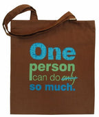 Clean Planet Cotton Fabric Multi-Purpose Reusable Tote Storage Bag - (Brown)