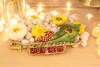 Prince Home Decor & Gifts Metal Key Holder Krishna Flute Design with More pankhi Hanging for Home Décor(27x5 x 15 cm) (Flute)