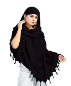 Jazelora Pure Cotton Soft & Breathable Sun Protection Scarf For Women Plain Scaff| Universal Size | For Girl & Women (black)