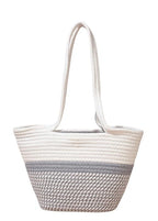 BEAUTIFUL HOMMIES Attractive Hand Bag |large Tote Bag |Summer Bag | Bucket Bag | Basket Bag | Bamboo Tote | Beach Bags for Women|Boho Bag|Handbag |Jute Bag |Handmade Bag (WHITE GREY STYLISH)