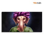 VIBECRAFTS Canvas Paintings for Living Room Drawing Room Portrait Of Ganesha Canvas Wall Painting Fitted With Wooden Frame For Home | Office | Living Room | Gifts (PTVCH_2503)