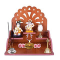 A k Handmade Beautiful Wooden Temple/ Home Temple/Puja Mandir/Wall Hanging and Table Top Home Mandir Temple /Home Art & Craft Engineered Wood Home Wall Temple (BROWN-395)