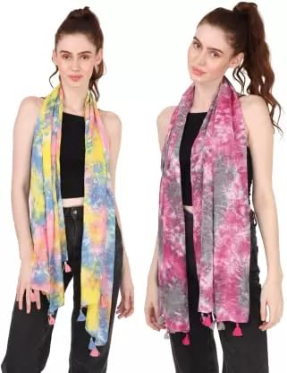 PALATT Cotton Scarf for Women | Lightweight Summer Stole for Women | Soft Breathable Ladies Scarf | Size 70 x 180 cm