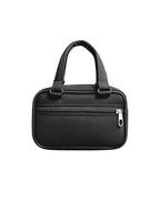 ZIAKO Mini Handbag for Women, Compact Black Travel Tote with Double Handle, Zip Closure, Small Purse for Phone, Wallet & Essentials, Office, College, Casual & Daily Use