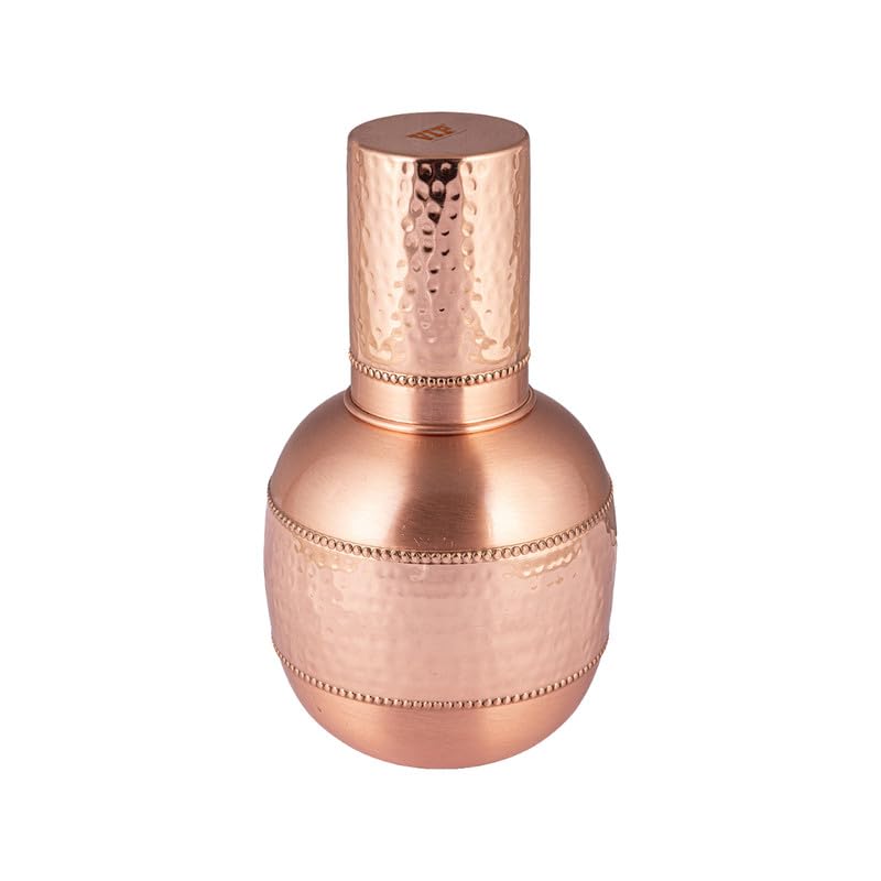 Vip luxe Surahi Copper Water Jug – 1.5L | Handcrafted Heavy-Gauge Pure Copper Ayurvedic Pitcher | Wellness Drinkware