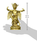 ARTVARKO Brass Lord Vishnu Vehicle Garuda Holding Snakes Statue for Blessing Health Happiness and Stability at Home & Office | Height 8