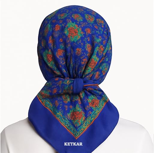 KETKAR Women's Woolen Winter Scarf | Soft & Warm Cold Weather Muffler, Wrap & Shawl | Elegant Wool Blend | Pack of 1_Blue