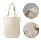 Best Creator Plain Cotton Reusable Shopping Tote Bag (Pack Of 10) 14X16 Inches, Aesthetic College Girl Bag, Multi Use Shopping, Grocery Handbag - Eco-Friendly, Easy To Clean - Off White