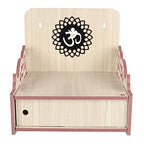 Lexical Wooden Readymade Wall Hanging Puja Temple for Home God Stand for Pooja Room Mandir Wood Devghar Stand for Office and Shop Lexical-437
