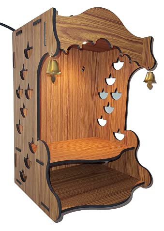mandiram SSI Fully Handmade Beautiful Small Wooden Home and Office Temple/Pooja Mandirs