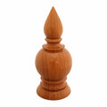 KARTHI7OCT STORE 7 Inch Polished Teak Wood Temple Kalash Finial – Handcrafted Wooden Dome – Pooja Kalasam for Home Mandir & Gopuram – Antique Furniture Decor – 3 Inch Base