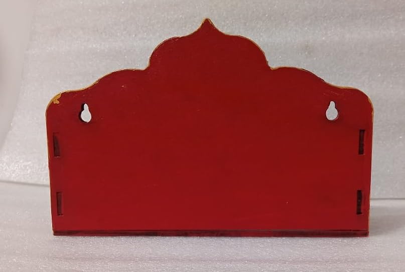 ATIVAN DECOR Singhasan for God Wall-Mounted Puja Stand Handcrafted Mandir for Home