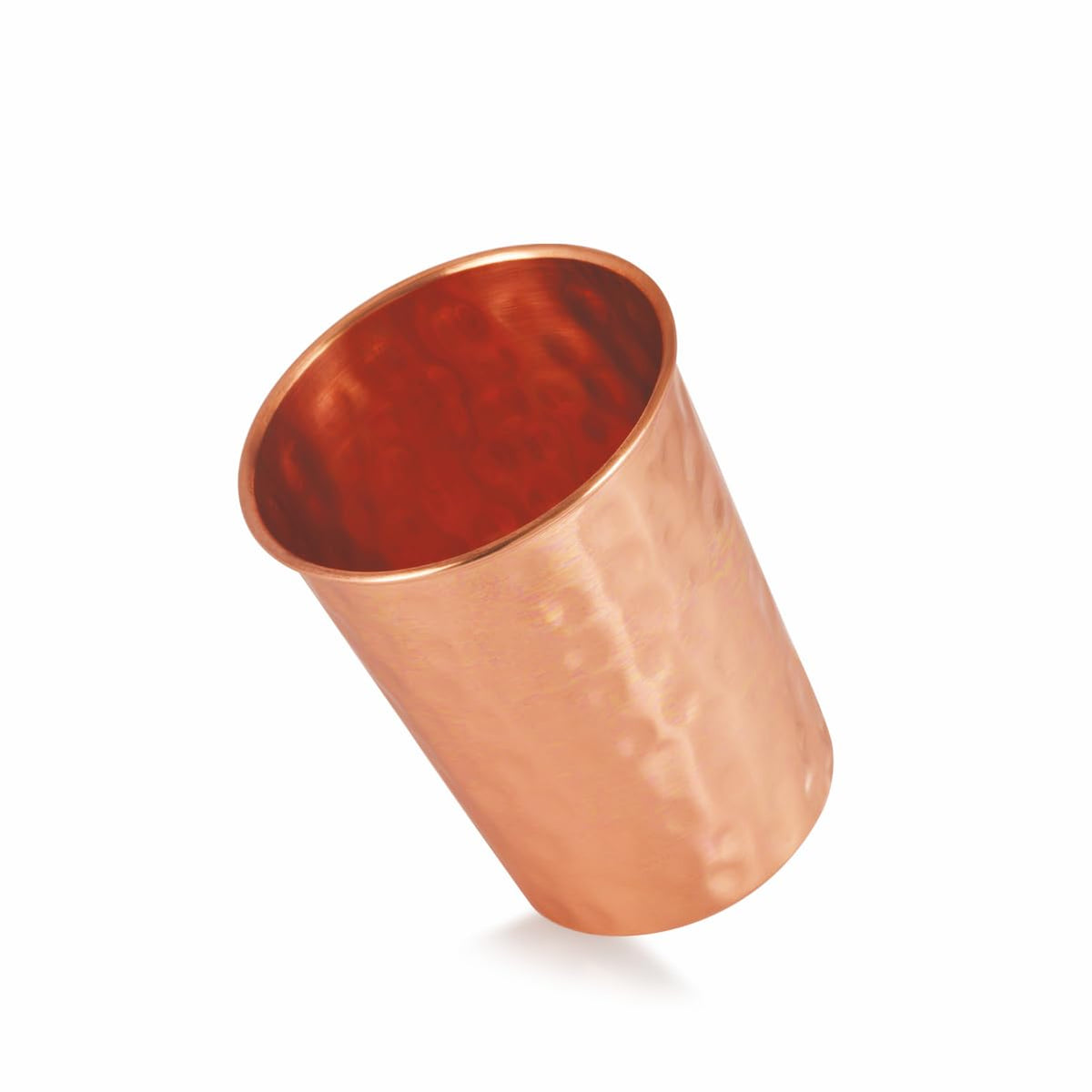 Jalkumbh Pure Copper Glasses Tapper Jumbo Water Glass Pure Tamba Glass for Drinking & Serving Copper Tumbler-200 ML