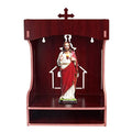 Lexical Wooden Readymade Wall Hanging Puja Temple for Home God Stand for Pooja Room Mandir Wood Devghar Stand for Office and Shop Lexical-449