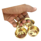 Awadh Brass Metal Chowmukh/Puja, Roli, Chawal, Mishri/Chowmukh/Patra/Haldi Kumkum Holder 4 Bowl Stand Holder (Medium Size) Set of -1 PCS