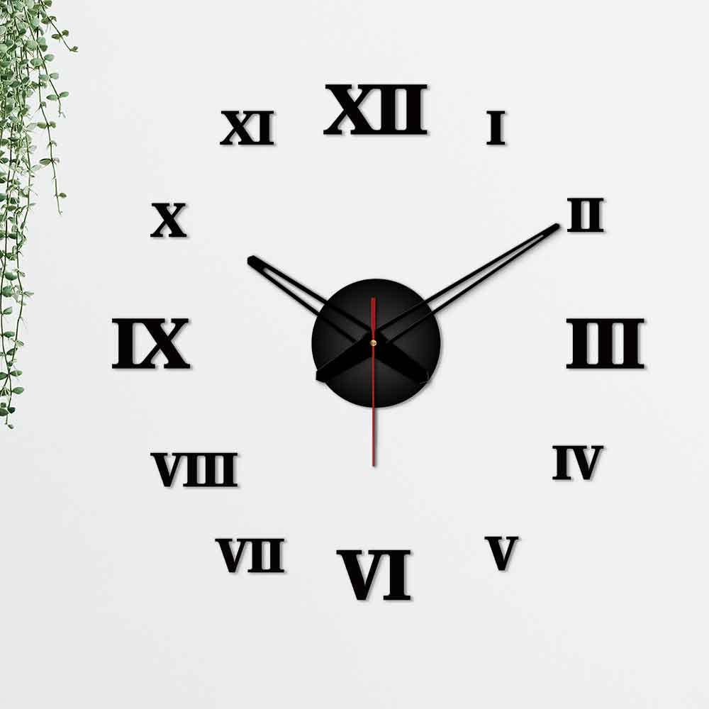 VIBECRAFTS Designer Roman Number Big Size 3D Infinity Wall Clock for Home Decor, Office, Living Room, Bedroom, Cafe's, Gifts (WWCVC1Pcs_20001N)