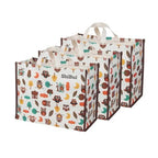 SHIBUI Big Heavy Duty Large Eco Waterproof Cotton Canvas Cloth Grocery Shopping Bag for Men Ladies Vegetable Milk Fruits with Hand Carry Handle Lunch Box Jhola Tote Bags (3, Multi-Color)