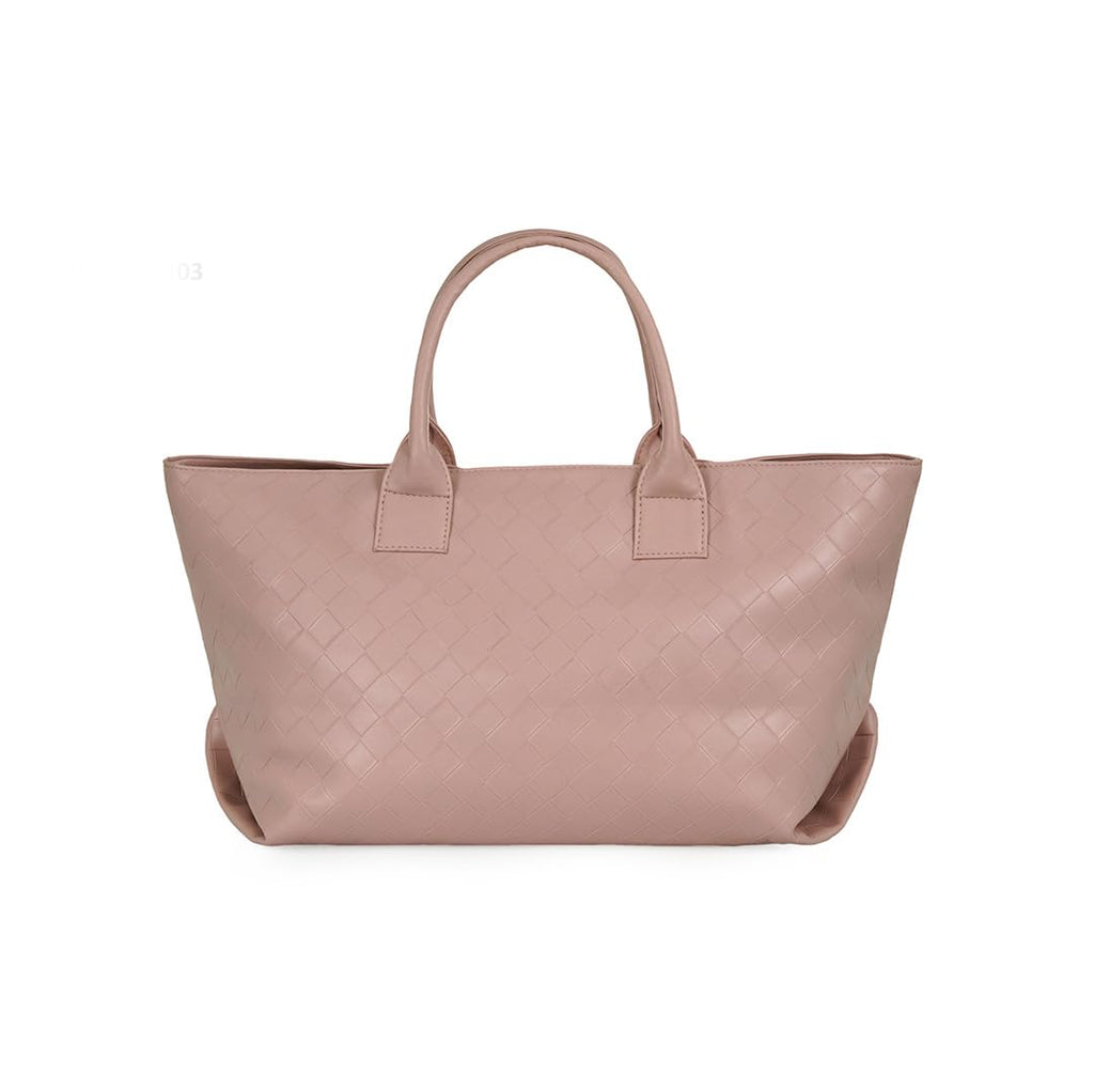 Nautica Women's Large Tote Bag | Durable PU with Quilted Design & Padded Grab Handles Ladies Shoulder Bag | Premium Spacious Handbag with Magnetic Closure for Girls | Pink