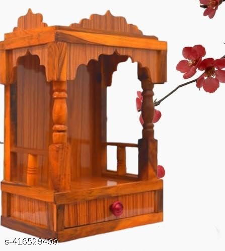 Royal and atractive Fancy Wooden Temple for Home,Pooja ghar Office Decor, Hindu Deity Statue, 44x19x29 cm, 1200g