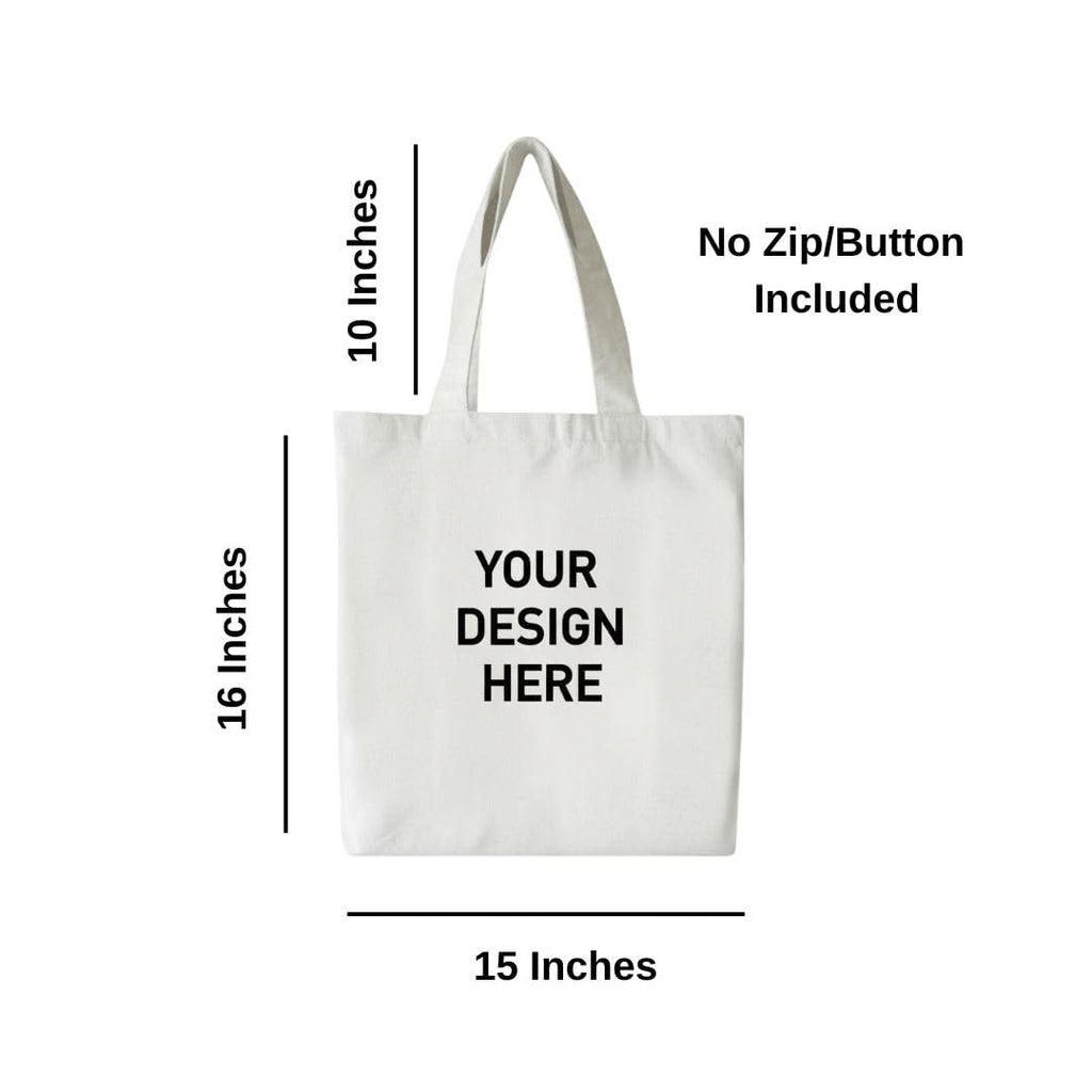 F2P Feel To Print Custom Tote Bag | Personalized Cotton Canvas Tote | Eco-Friendly Reusable Shopping, Travel & Gift Bag with Custom Name, Logo or Design