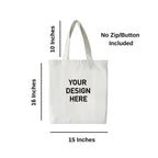 F2P Feel To Print Custom Tote Bag | Personalized Cotton Canvas Tote | Eco-Friendly Reusable Shopping, Travel & Gift Bag with Custom Name, Logo or Design